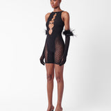 Jetta Jumpsuit x Gwenevere Gloves Set Jet Black