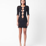 Miranda Dress in Jet Black Floral