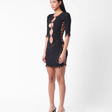 Miranda Dress in Jet Black Floral