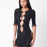 Miranda Dress in Jet Black Floral