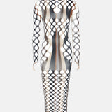 Marina Dress Oyster Stripe