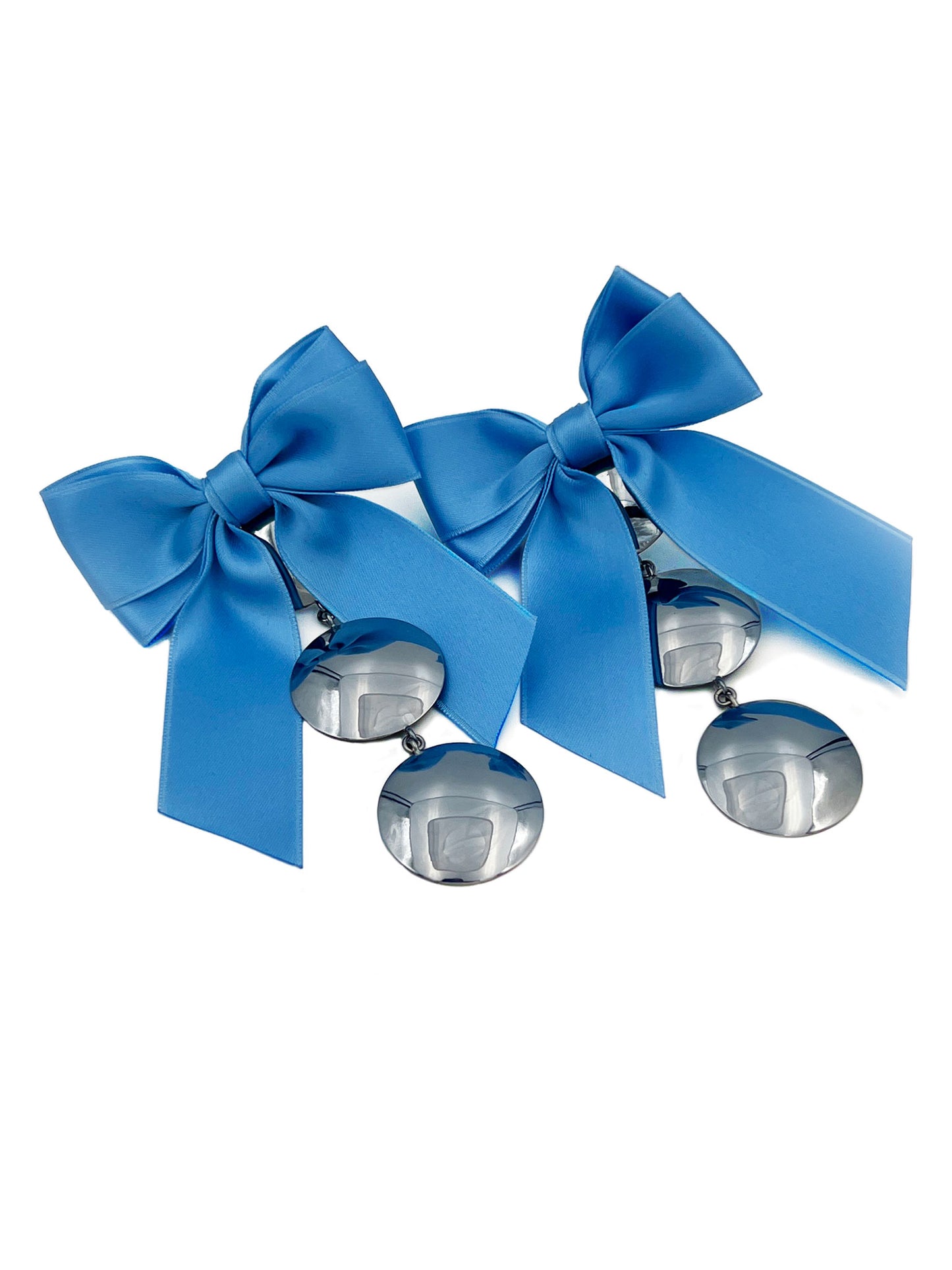 Nuclear Bow Earrings Baby Blue