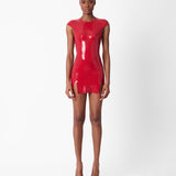 Player Latex Dress Red