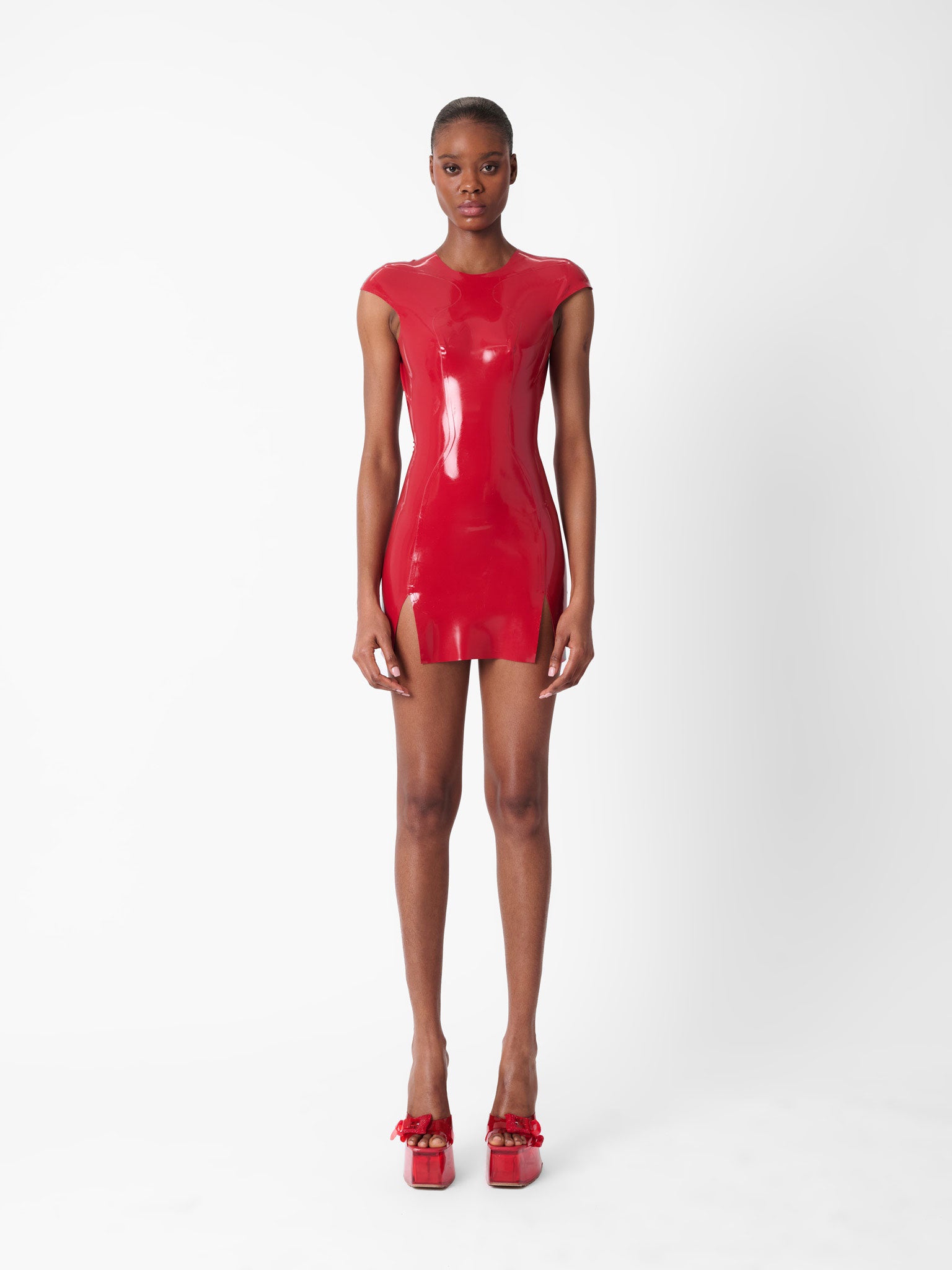 POSTER GIRL - Women's Player Latex Dress Red XL POSTER GIRL - Women's Player Latex Dress Red XL
