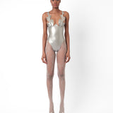 Roast Latex Bodysuit Silver
