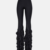 Rhonda Ruffle Trousers Black