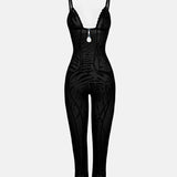 Scarlett Pedal Pusher Jumpsuit Black Zebra Print