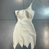 THE STONE AGE LATEX DRESS OFF WHITE