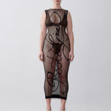 Aloha Midi Dress Jet Black