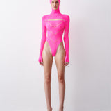 Pearl Bodysuit Shocking Pink