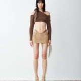 Alba Mini Skirt Camel