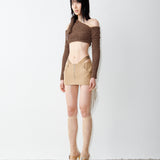 Alba Mini Skirt Camel
