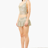 Penny Pleated Micro Skirt Lemon Haze