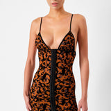 Doll Dress Chestnut Leopard Print