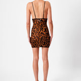 Doll Dress Chestnut Leopard Print