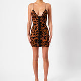Doll Dress Chestnut Leopard Print