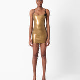 Thorn Latex Dress Gold