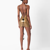 Thorn Latex Dress Gold