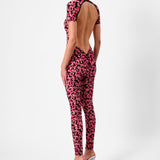 Knockout Jumpsuit Pink Leopard Print