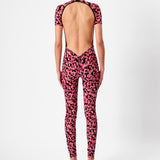 Knockout Jumpsuit Pink Leopard Print