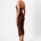 Knockout Capris Chestnut Leopard Print