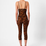 Knockout Capris Chestnut Leopard Print