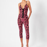 Knockout Capris Pink Leopard Print