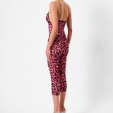 Knockout Capris Pink Leopard Print