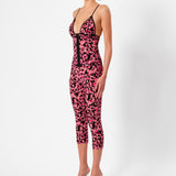 Knockout Capris Pink Leopard Print