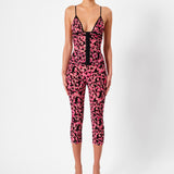 Knockout Capris Pink Leopard Print