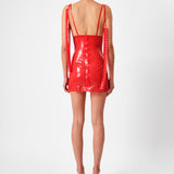 The Annamaria Latex Dress Sheer Rouge