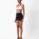 Knockout Shorts Black Zebra Print