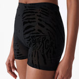 Knockout Shorts Black Zebra Print