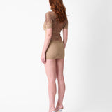 Pin-Up Mini Dress Beige