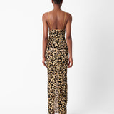 Hun Dress Beige Leopard Print