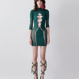 Pandora Dress in Forest Green