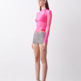 Georgia Top Shocking Pink