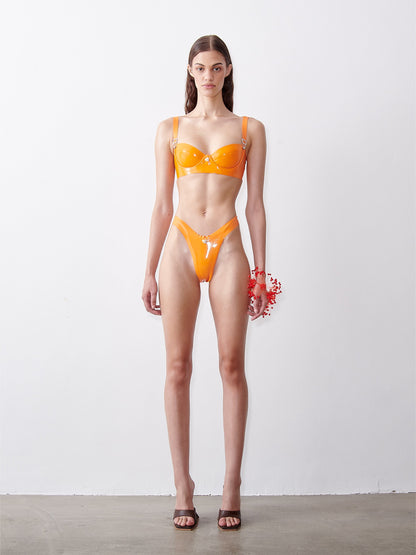 Latex Charisma Bra Tangerine