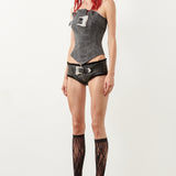 Calamity Corset Black Canvas