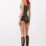 Calamity Corset Black Canvas