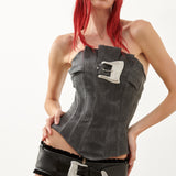 Calamity Corset Black Canvas