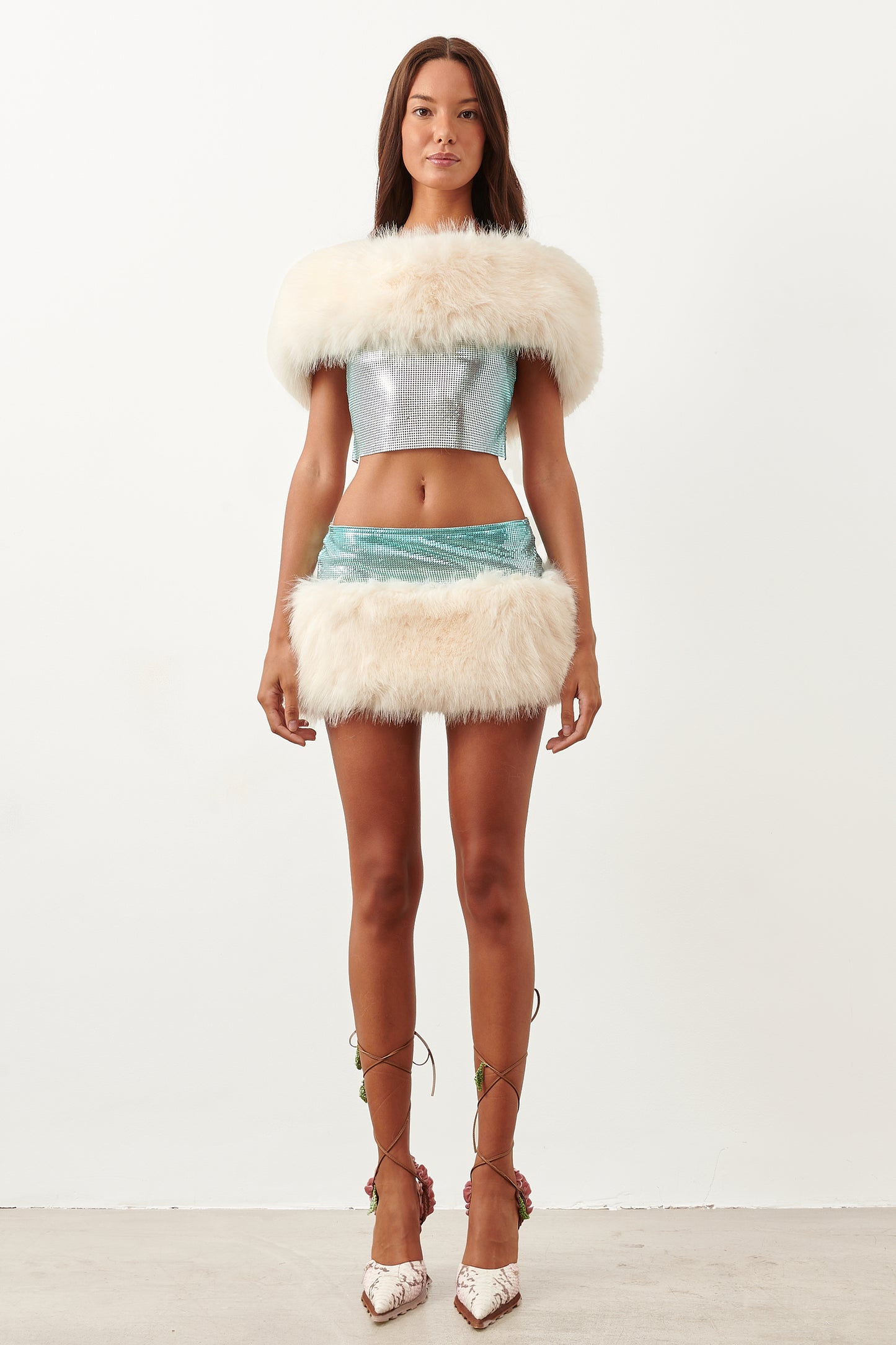 Clyde Fur Skirt Ombre