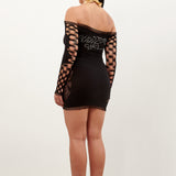 Coco Dress Long Sleeve in Jet Black