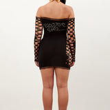 Coco Dress Long Sleeve in Jet Black