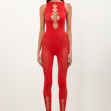 Rhinestoned Janice Jumpsuit Heartbreaker