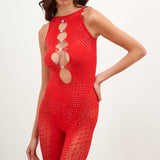 Rhinestoned Janice Jumpsuit Heartbreaker