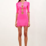 Miranda Dress in Shocking Pink