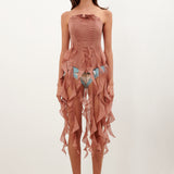 Chiffon Calamity Corset Terracotta