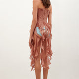 Chiffon Calamity Corset Terracotta