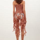 Chiffon Calamity Corset Terracotta